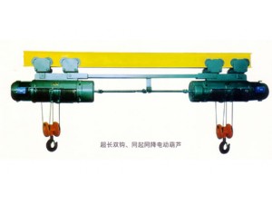 我公司還可提供單葫蘆帶動(dòng)雙卷筒雙吊點(diǎn)產(chǎn)品。