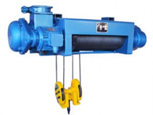 HB型防爆鋼絲繩電動(dòng)葫蘆其防爆等級(jí)為dⅡBT4，適用于ⅡB類（工廠用）。